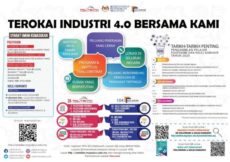 Permohonan Politeknik Ungku Omar Kini Di Buka