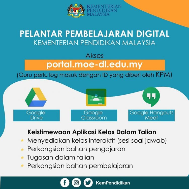Minta Murid Manfaatkan Pelantar Pembelajaran Digital KPM Semasa Di Rumah