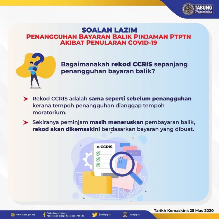 Bagaimana Dengan Rekod CCRIS Anda Sepanjang Penangguhan Bayaran Balik Berlangsung? Baca Ini