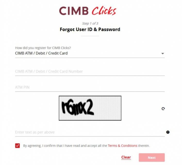 Cara Reset Password CIMB Clicks