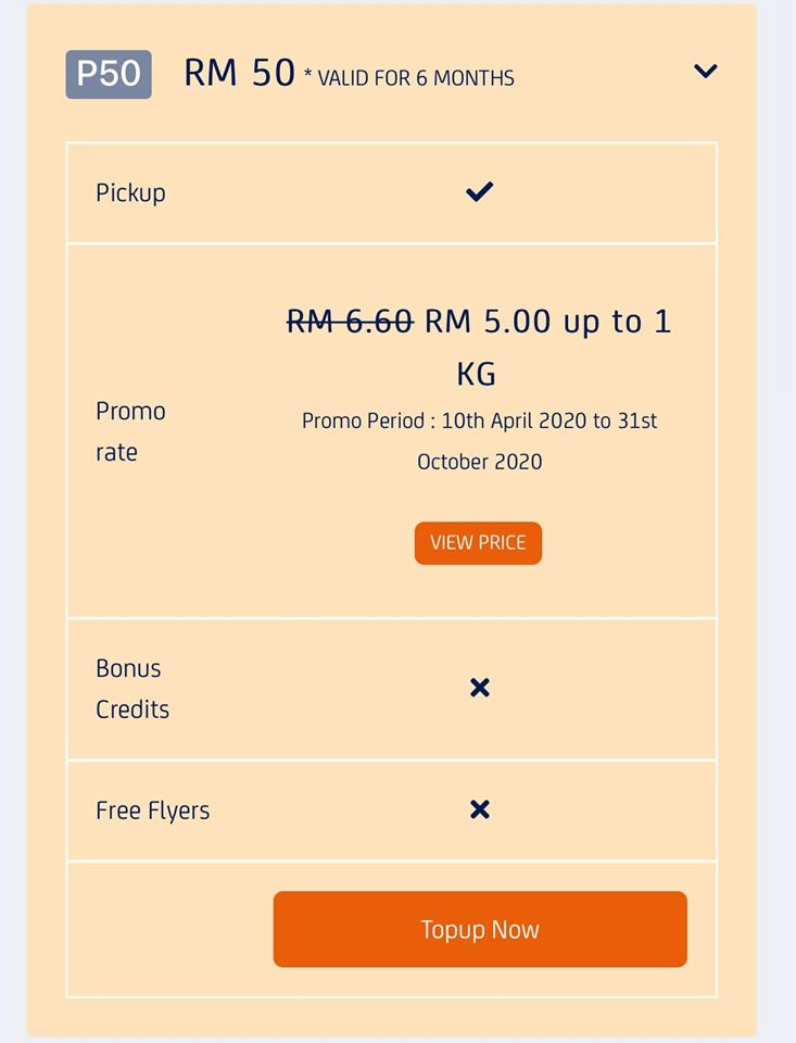 Daftar Pos Laju Send Parcel, Promosi Pengeposan RM5 Untuk Berat 1KG Ke Bawah