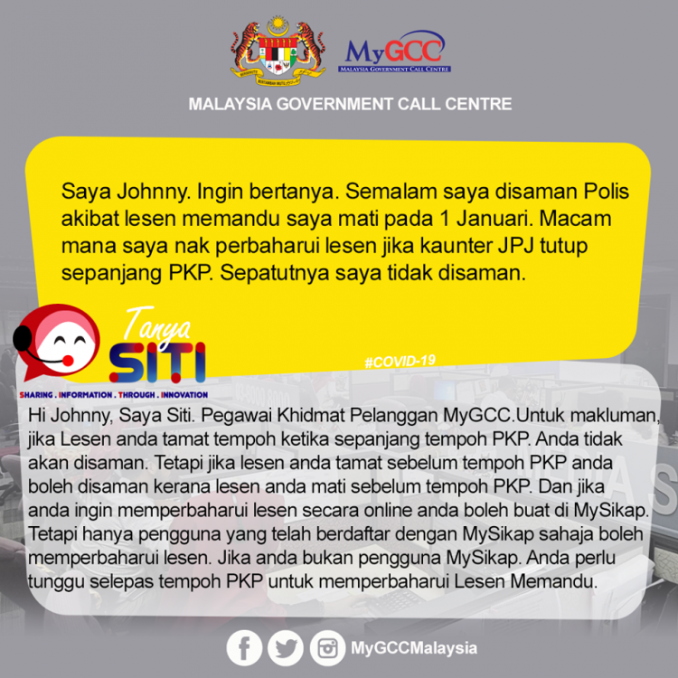 Kenapa Saya Di Saman Ketika PKP? Sedangkan Saya Tak Boleh Perbaharui Lesen Kerana Kaunter Tutup? 