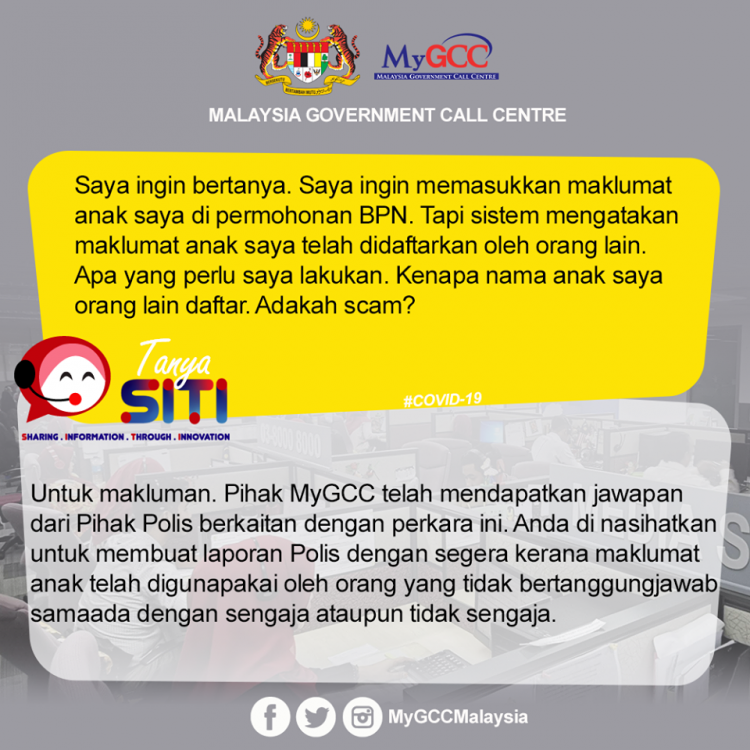 Nama dan Nombor IC Anda Telah Digunakan Oleh Orang Lain Untuk Daftar BPN? Ikut Langkah Ini Untuk Buat Laporan Polis Segera