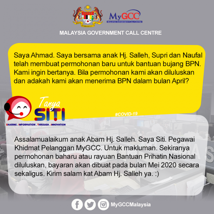 Tarikh Pembayaran BPN Bagi Mereka Yang Membuat Permohonan Baru dan Pemohon Kategori Rayuan