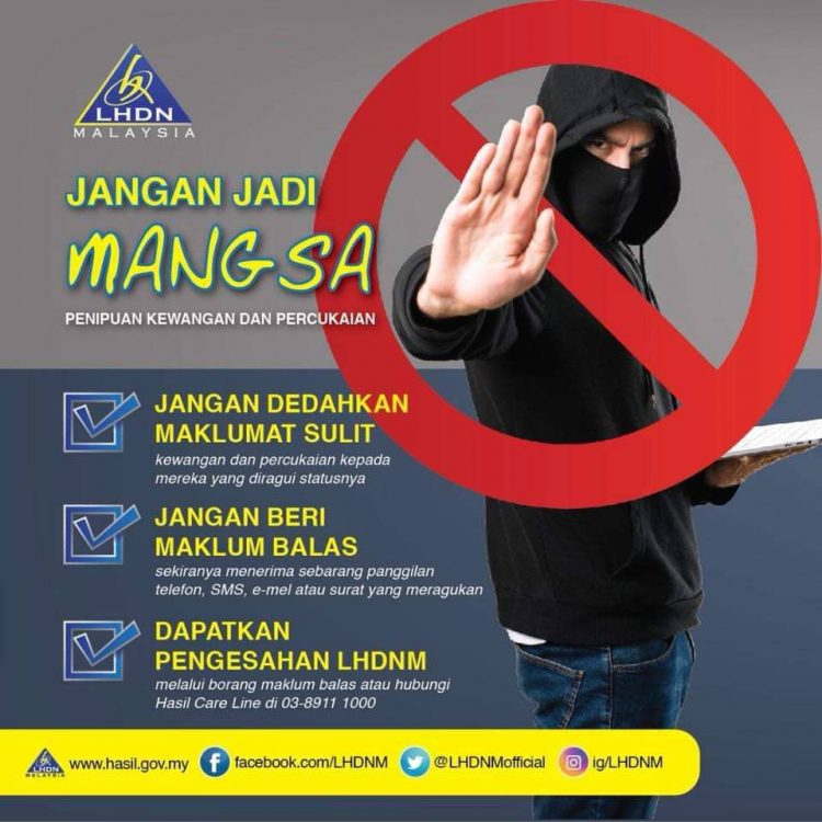 Waspada Mesej Penipuan Scammer Kononnya Dari LHDN Berkenaan BPN. Jangan Dedahkan Maklumat Peribadi