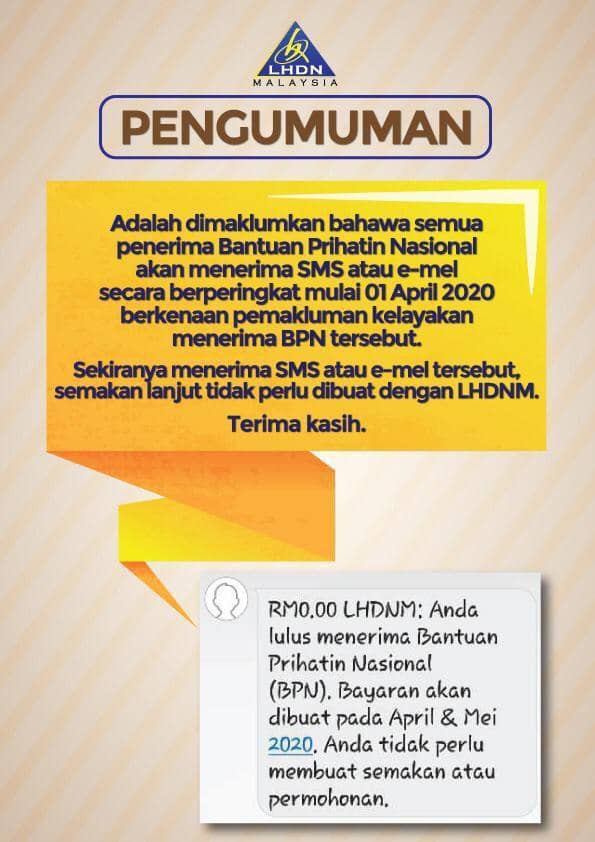 Waspada Mesej Penipuan Scammer Kononnya Dari LHDN Berkenaan BPN. Jangan Dedahkan Maklumat Peribadi
