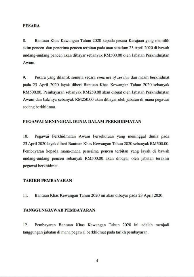 Bayaran Khas RM500 Penjawat Awam, Ini Senarai Penjawat Awam Yang Layak Terima Bantuan Berdasarkan Pekeliling JPA