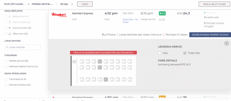 Cara Beli Tiket Bas Online Ke Seluruh Negeri Di Semenanjung Malaysia