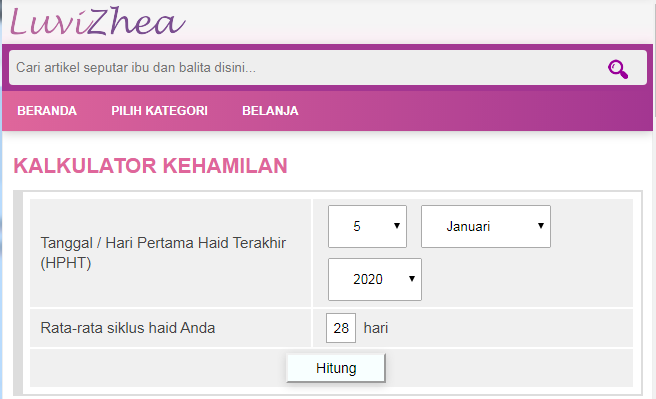 Cara Kira Usia Kandungan Online Yang Mama Wajib Tahu