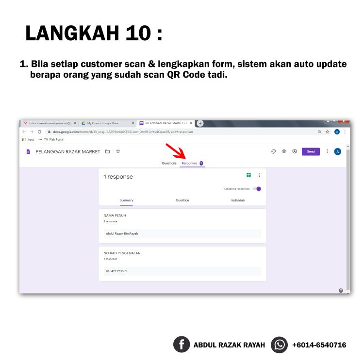 Cara Paling Mudah Buat QR Code Link Terus Ke Google Form