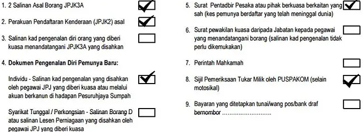 Cara Tukar Nama Geran Kereta & Motorsikal Pemilik Meninggal Dunia