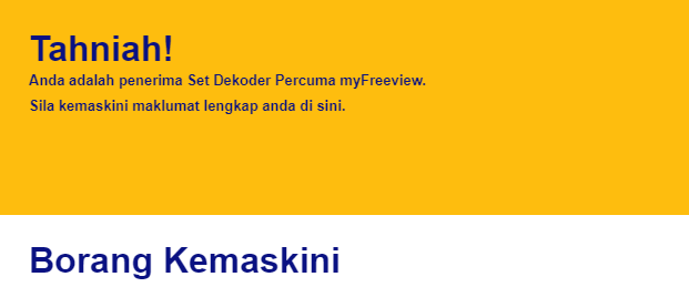 Semakan Nama Penerima Dekoder Percuma MyFreeView Online