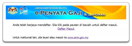 Semakan Slip Penyata Gaji Online