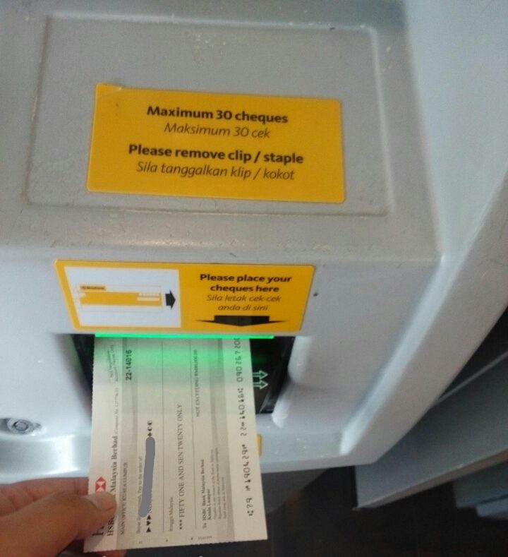 Cara Tunaikan Cek Di Mesin Deposit CDM