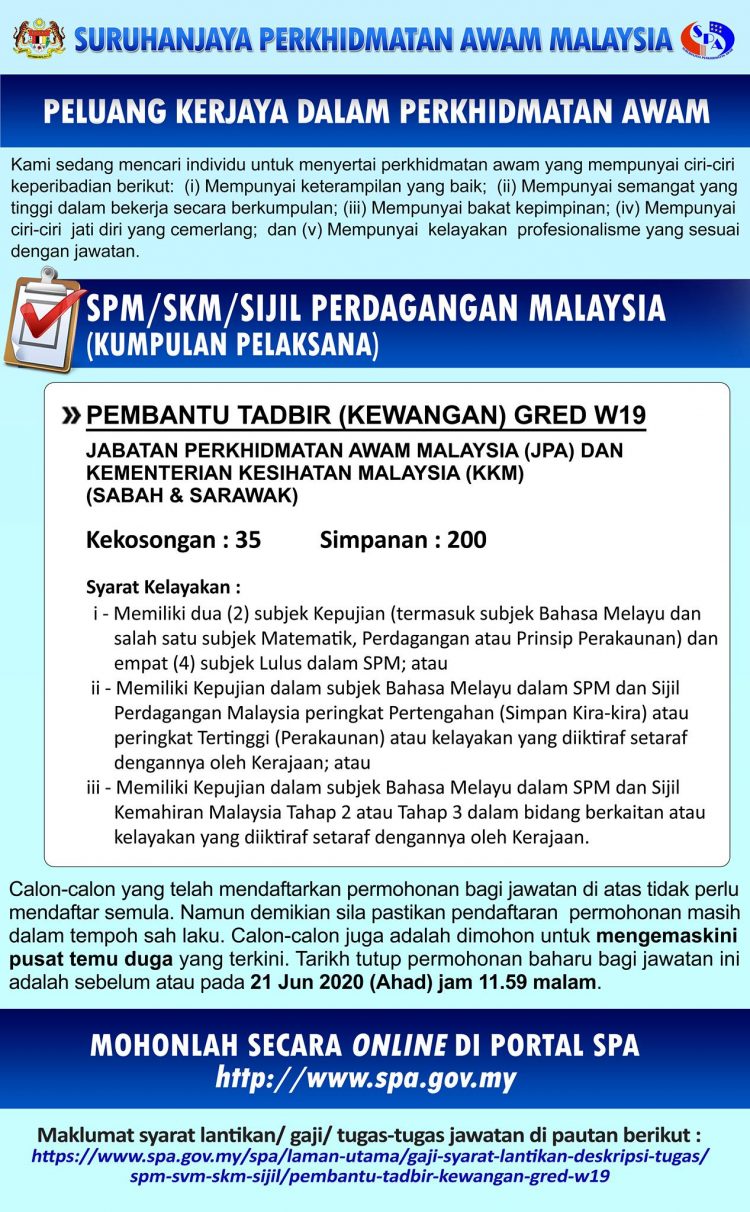 Iklan Jawatan Kosong SPA Malaysia