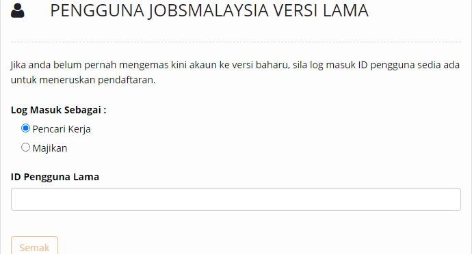 Cara Login JobsMalaysia Online Portal