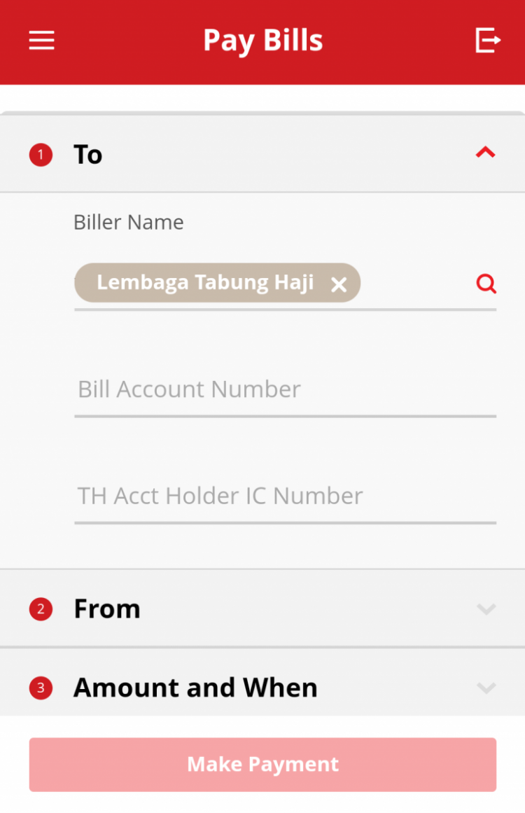 Cara Transfer Duit Ke Akaun Tabung Haji Guna CIMB Clicks