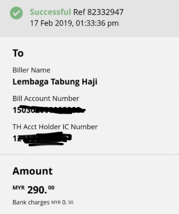 Cara Transfer Duit Ke Akaun Tabung Haji Guna CIMB Clicks