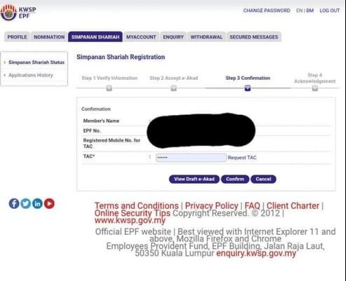 Cara Tukar Akaun KWSP Konvensional Kepada Akaun Syariah Secara Online