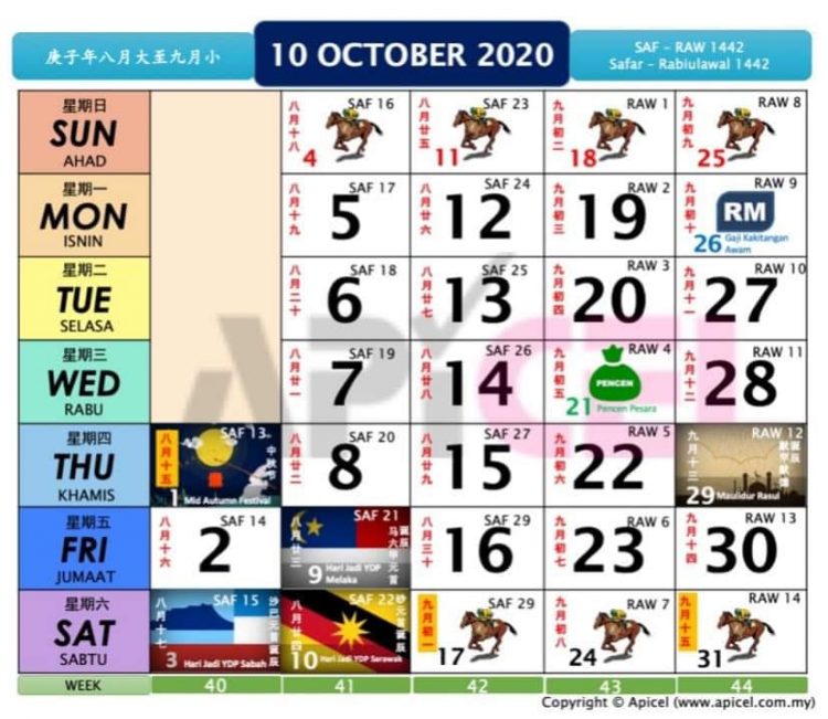 Kalender Kuda 2020 Semak Kemaskini Takwim Cuti Sekolah Baru Dalam Kalender