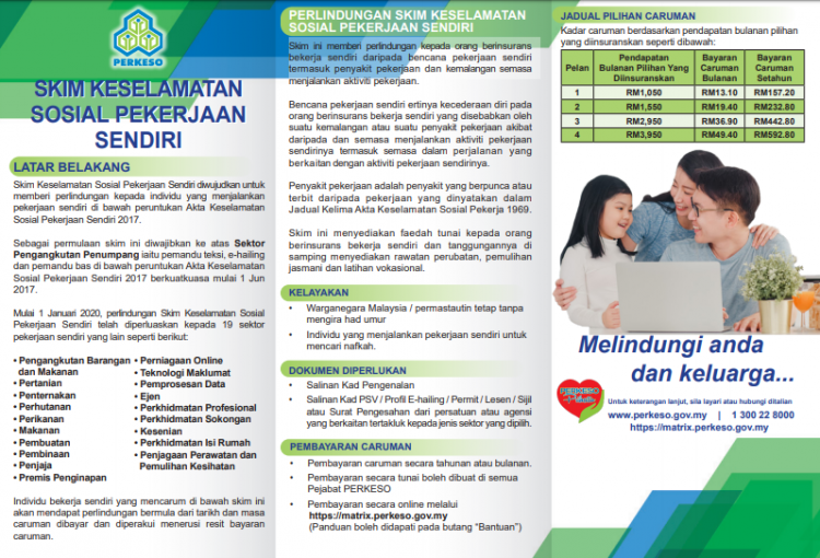 Cara Carum PERKESO Bagi Yang Bekerja Sendiri