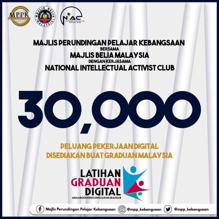 Penyertaan Latihan Graduan Digital Secara Online, Elaun Bulanan RM800 Kepada Graduan & Lepasan SPM