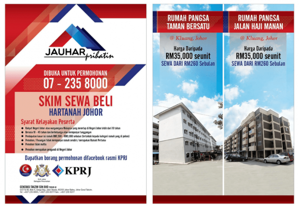 Mohon Skim Sewa Beli Hartanah Jauhar Prihatin, Sewa Rumah Sambil Menabung