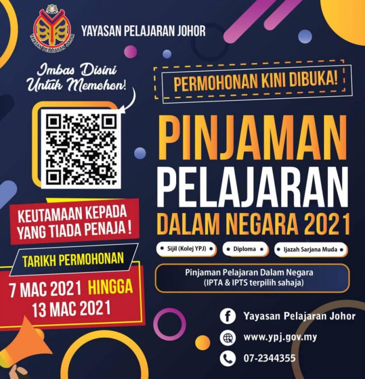 Permohonan Pinjaman Pelajaran Dalam Negara Yayasan Pelajaran Johor Kini Dibuka