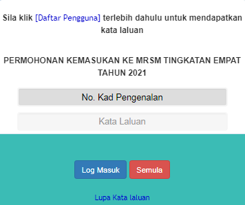 Panduan Permohonan Kemasukan Ke MRSM Tingkatan 1 & 4 Tahun 2021