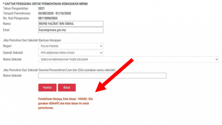 Panduan Permohonan Kemasukan Ke MRSM Tingkatan 1 & 4 Tahun 2021