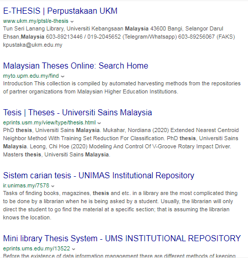 Cara Download Thesis Lepas Daripada Laman Web Universiti Awam Di Malaysia