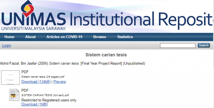 Cara Download Thesis Lepas Daripada Laman Web Universiti Awam Di Malaysia