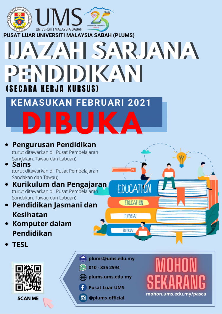 Tawaran Ijazah Sarjana Pendidikan Pusat Luar UMS Ambilan Februari 2021