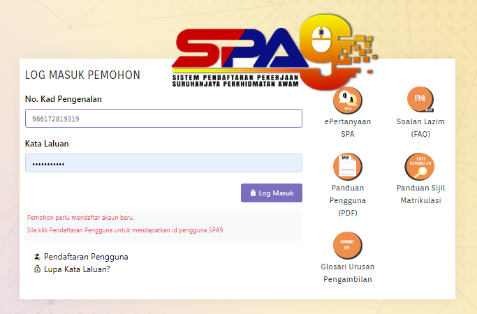 Bagaimana Mohon Jawatan Penolong Pegawai Tadbir N29 JPA Melalui Sistem SPA9 (743 Kekosongan) Ditawarkan