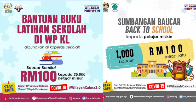 Inisiatif Wilayah Cakna Senarai Bantuan Sehingga RM3000 Kepada Premis, Pelajar Mahasiswa, Persatuan & Orang Awam