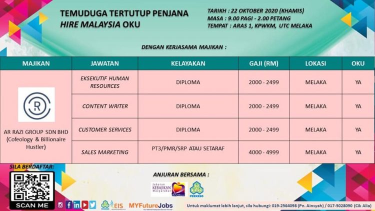 Program Ekspo Pekerjaan OKU Peluang Kerjaya Buat Golongan OKU Malaysia