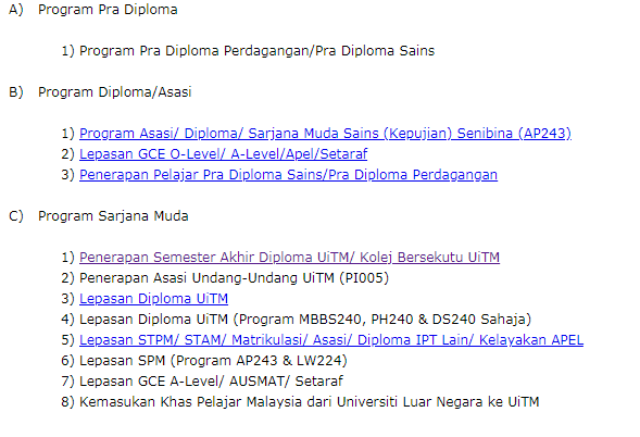 Semakan Keputusan Rayuan Penerapan UiTM Ke Program Sarjana Muda Sesi 2020/2021