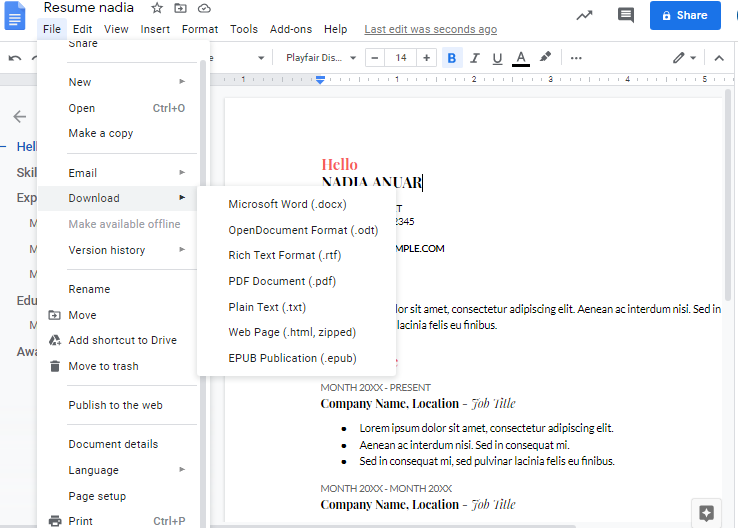 Sangat Mudah, Ini Cara Buat Resume Menggunakan Google Docs. Siap Dengan Template