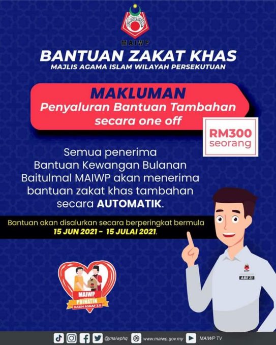 Mohon Bantuan Zakat Kecemasan Musaadah Covid-19 Sebanyak RM500 Setiap Orang