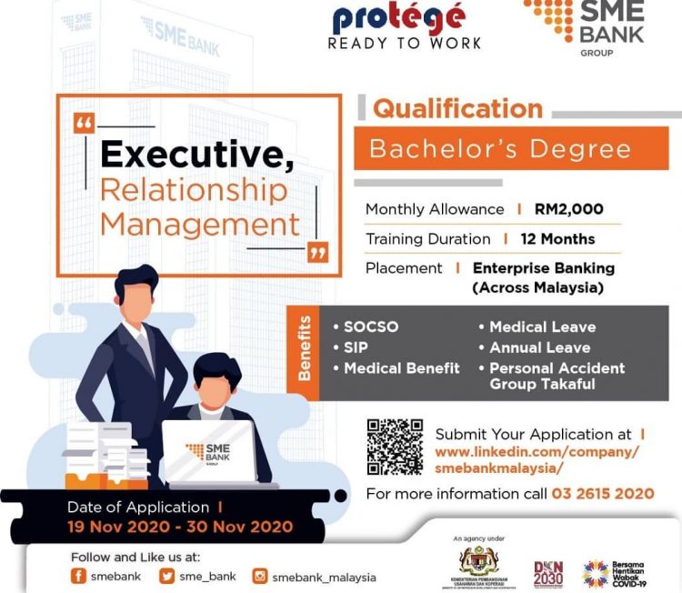 Permohonan Protege Ready To Work SME Bank Kini Dibuka. Elaun RM2000 Sebulan Buat Graduan