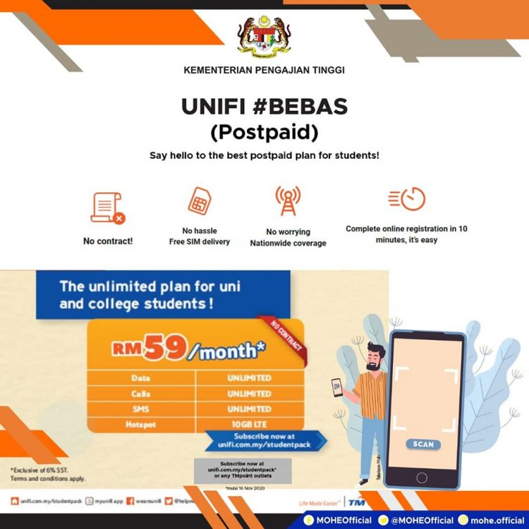Senarai Pakej Pelan Data Khas Buat Pelajar IPT. Dapatkan Sekarang