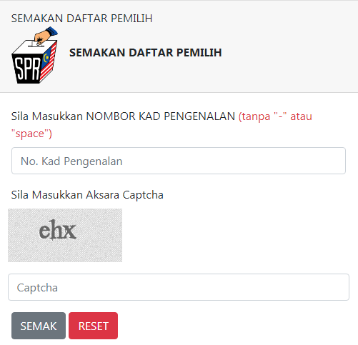 Cara Buat Semakan Daftar Pemilih SPR 2021 Secara Online & SMS