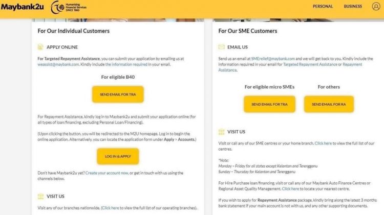 Cara Mohon Lanjutan Moratorium & Pengurangan Ansuran Bulanan Secara Online Bagi Setiap Bank