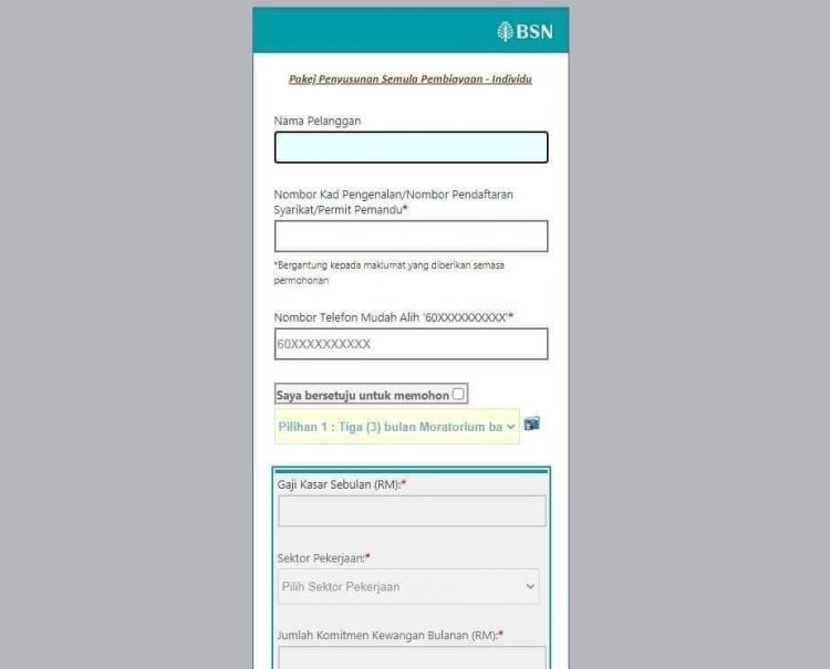 Cara Mohon Lanjutan Moratorium & Pengurangan Ansuran Bulanan Secara Online Bagi Setiap Bank