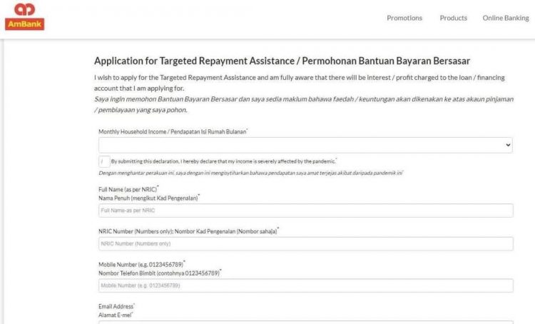 Cara Mohon Lanjutan Moratorium & Pengurangan Ansuran Bulanan Secara Online Bagi Setiap Bank