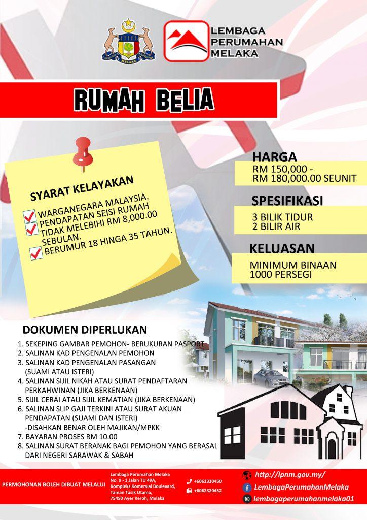 LPNM Sedia 6 Kategori Rumah Mampu Milik Melaka Buat B40, M40 & Belia. Ini Cara Mohon