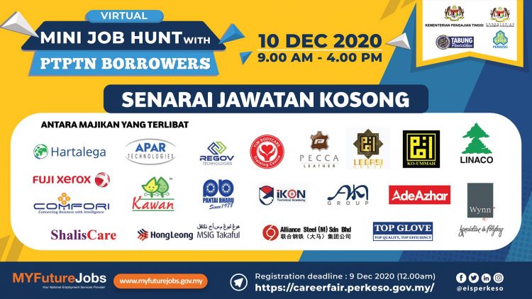 Lebih 3,000  Peluang Kerjaya: Daftar Mini Job Hunt PERKESO Untuk Sesi Temuduga Secara Dalam Talian