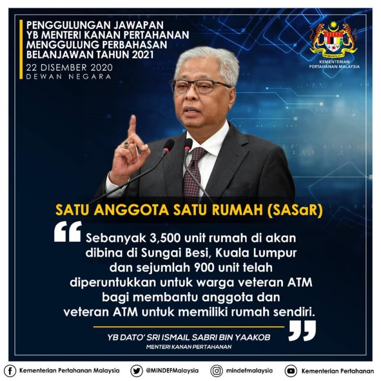 Rumah SASar: Rumah Mampu Milik Buat Anggota & Veteran ATM Serendah RM150,000