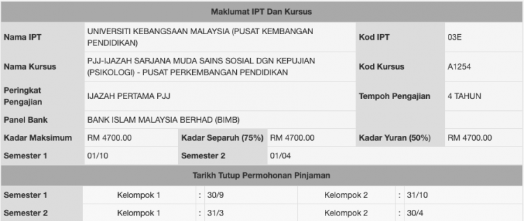 Cara Buat Semakan Jadual Permohonan/ Bayaran Pinjaman PTPTN