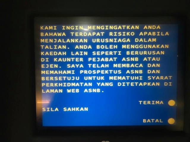 Semak Baki ASB Di Mesin ATM Dengan Mudah. Ini Caranya